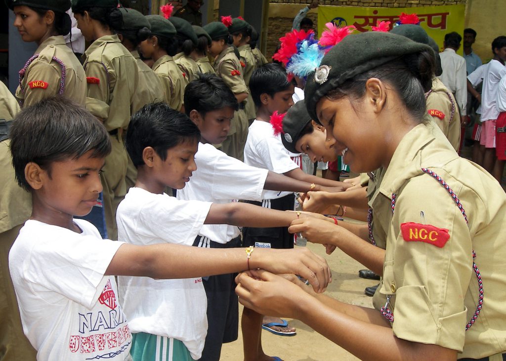 Rakshabandhan celebrated with NCC Cadet and foster children of organisation.