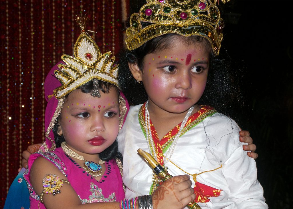 Radha Krishna in fancy dress competition.