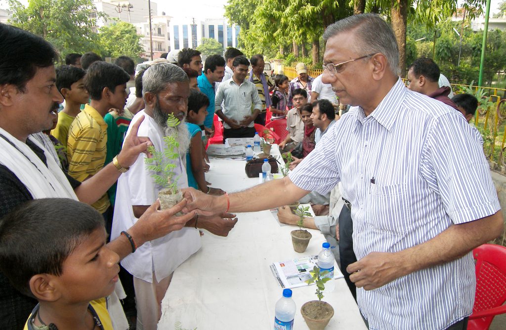 Distribution of Tulsi plant by Mr. A.K Jain.