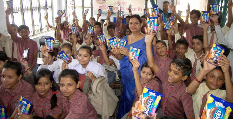 Distribution of study material to Special children .