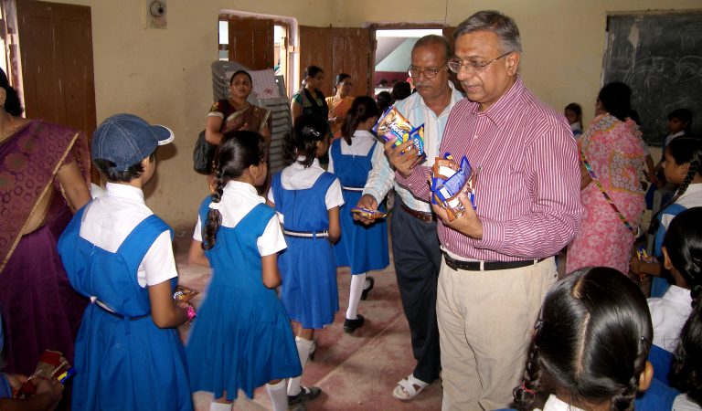 Distribution of study material to Special children by Mr. A.K Jain.