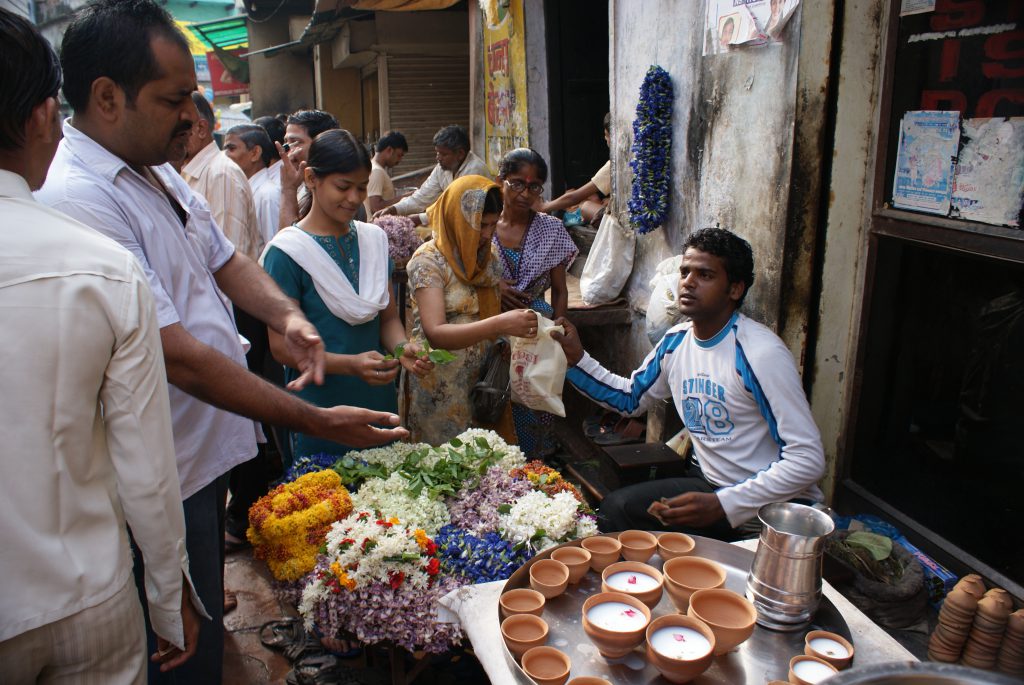 Cloth Bag Distribution at temple