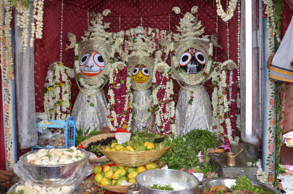 God Jagganath , Balbhadra And Subhadra in rathyatra mela.