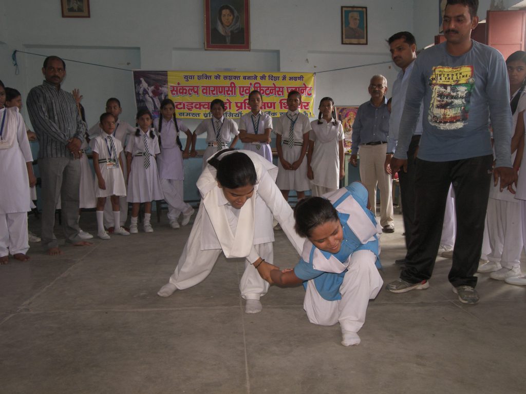 Training of Martial Art among Deaf & Dumb Girl.