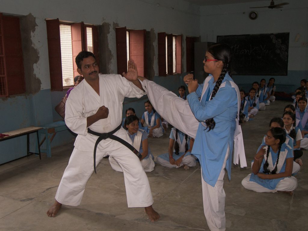 Training of Martial Art among Deaf & Dumb Girl.